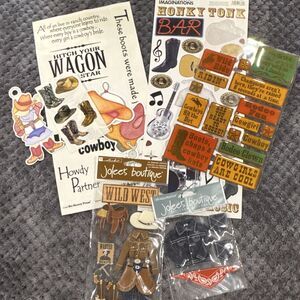 Jolee’s Boutique Scrapbooking Stickers Lot Cowboy